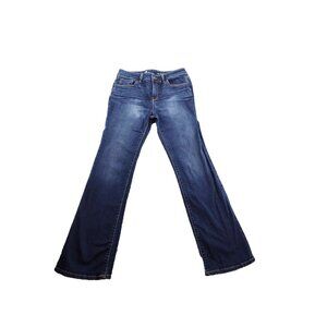 Liz Claiborne Stretch Bootcut Jeans Women's Size 6 Blue Dark Wash Mid Rise